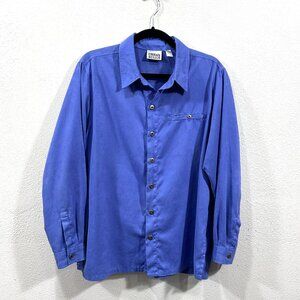 vintage Chico's Long Sleeve periwinkle Button Up blouse size m / chicos size 2